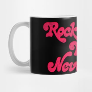 Rock & Roll Will Never Die /// Punk Rock Typography Design Mug